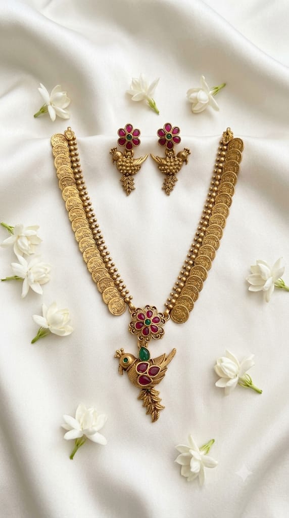 Gold Kasu Necklace Set(13972)