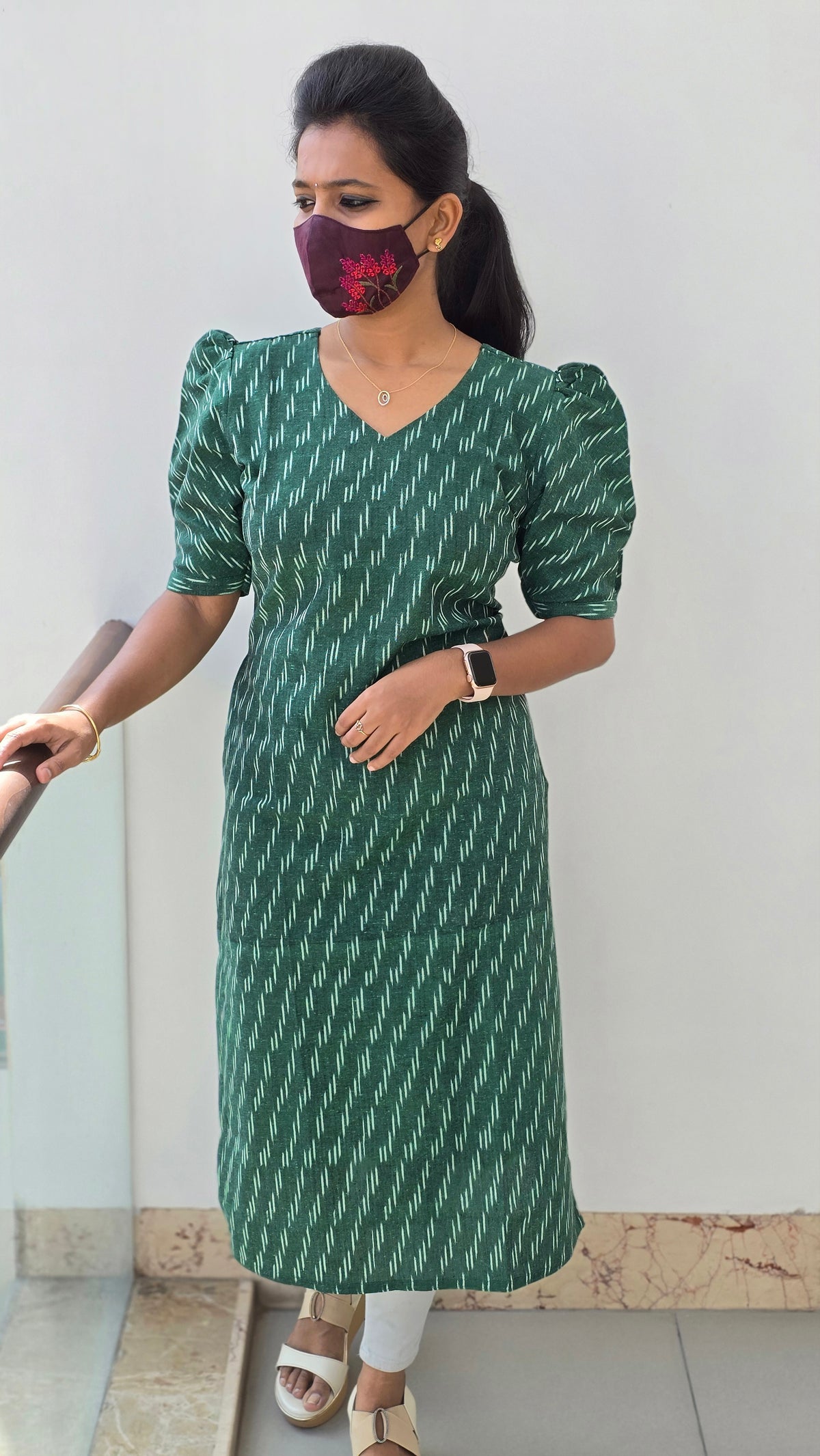 Ikkat Cotton Kurti (2085)