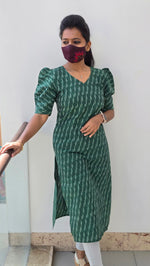 Ikkat Cotton Kurti (2085)