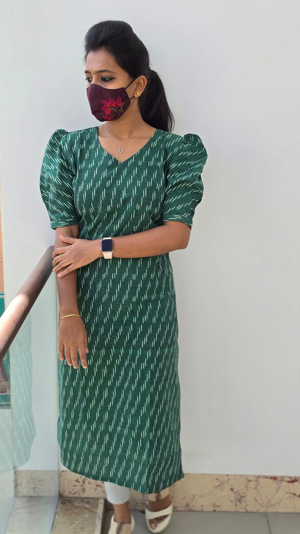 Ikkat Cotton Kurti (2085)