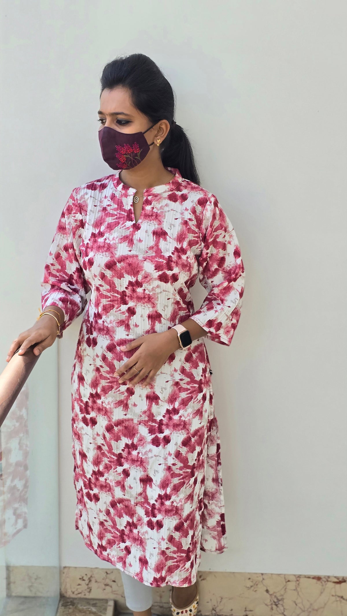 Office Wear Popcorn Kurti (2213)c2