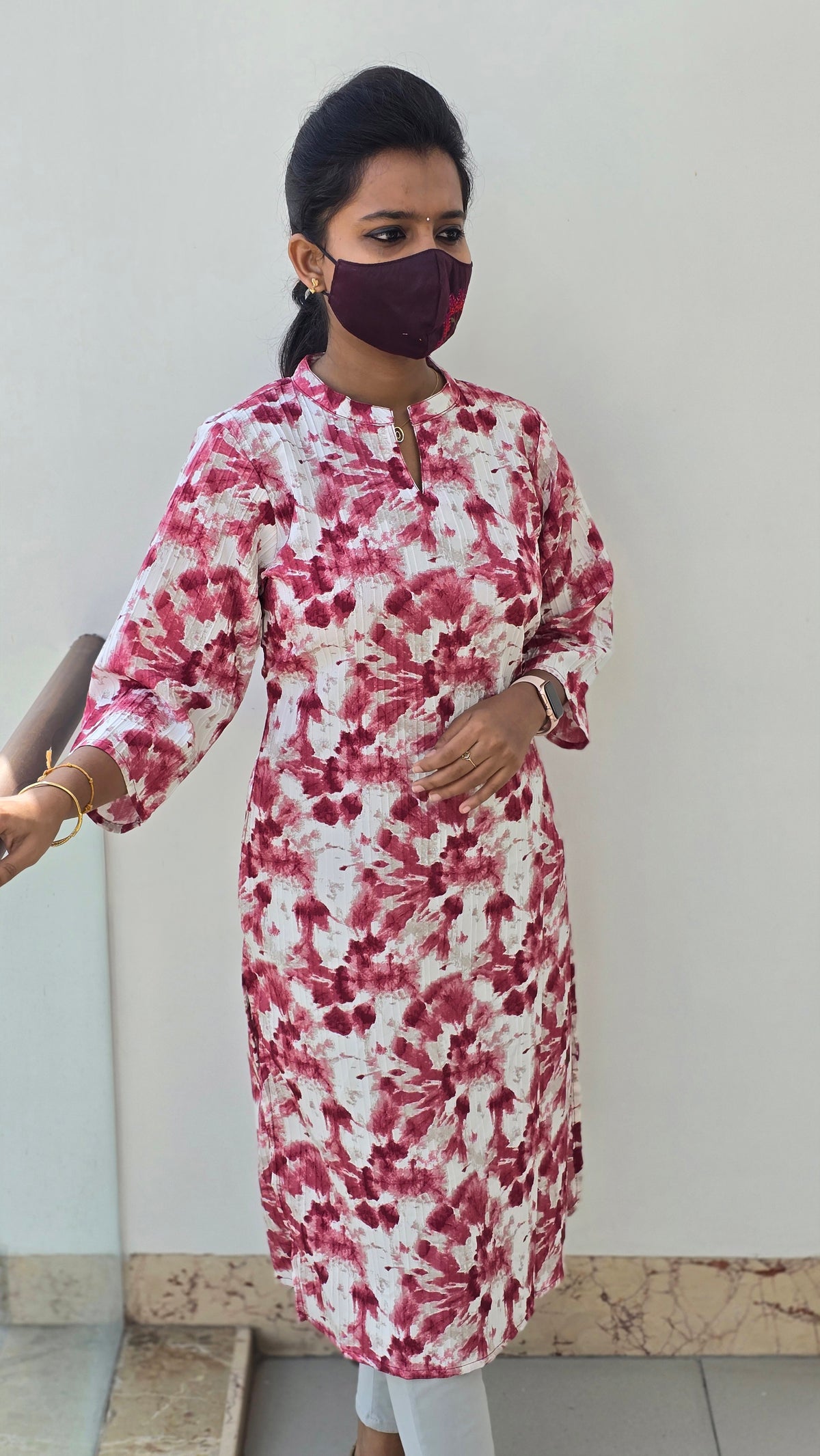 Office Wear Popcorn Kurti (2213)c2