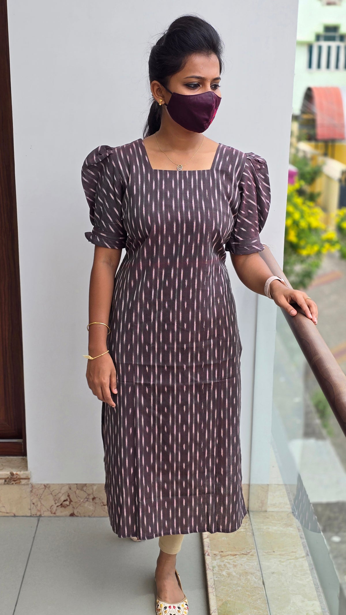 Ikkat Cotton Kurti (2245)