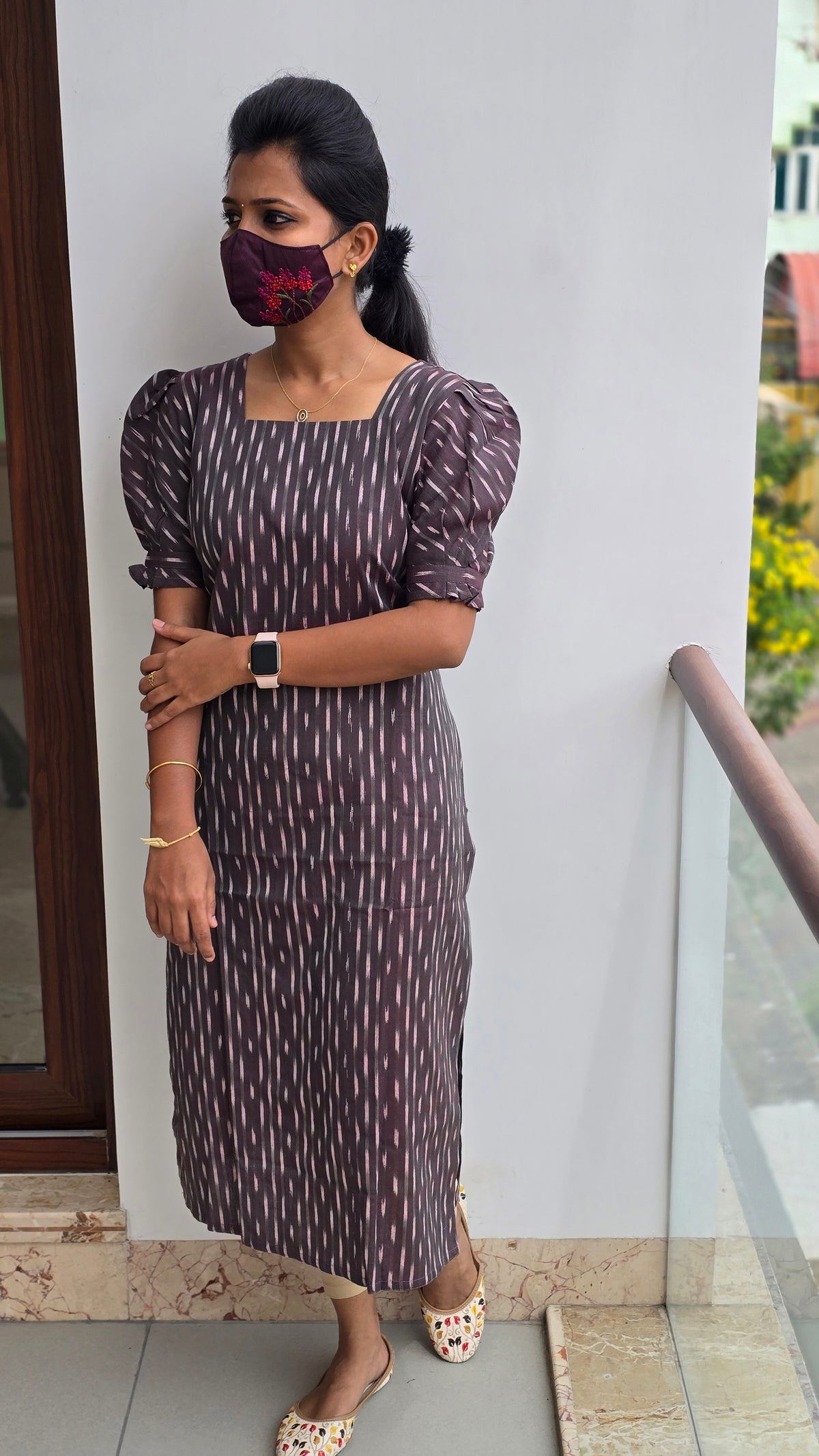 Ikkat Cotton Kurti (2245)