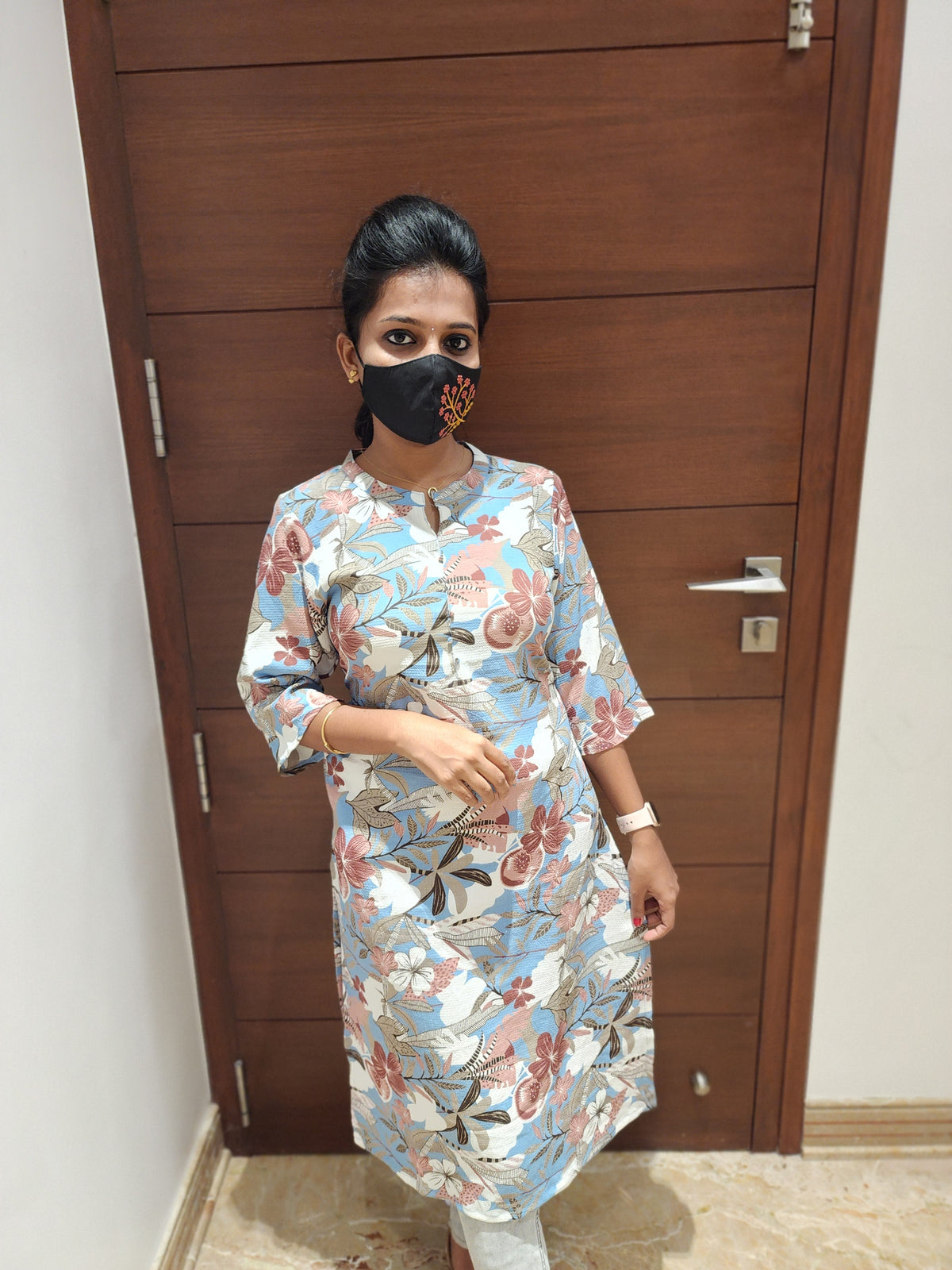 Office Wear Popcorn Kurti (2272)(c2)