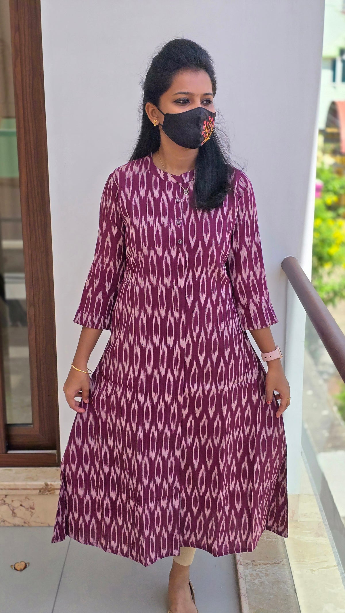 Ikkat Cotton Kurti (2422)