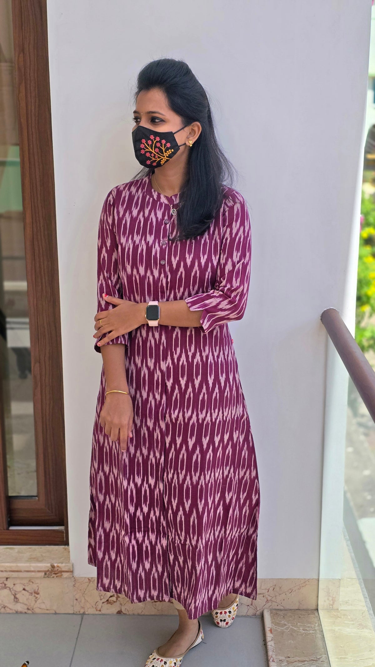 Ikkat Cotton Kurti (2422)