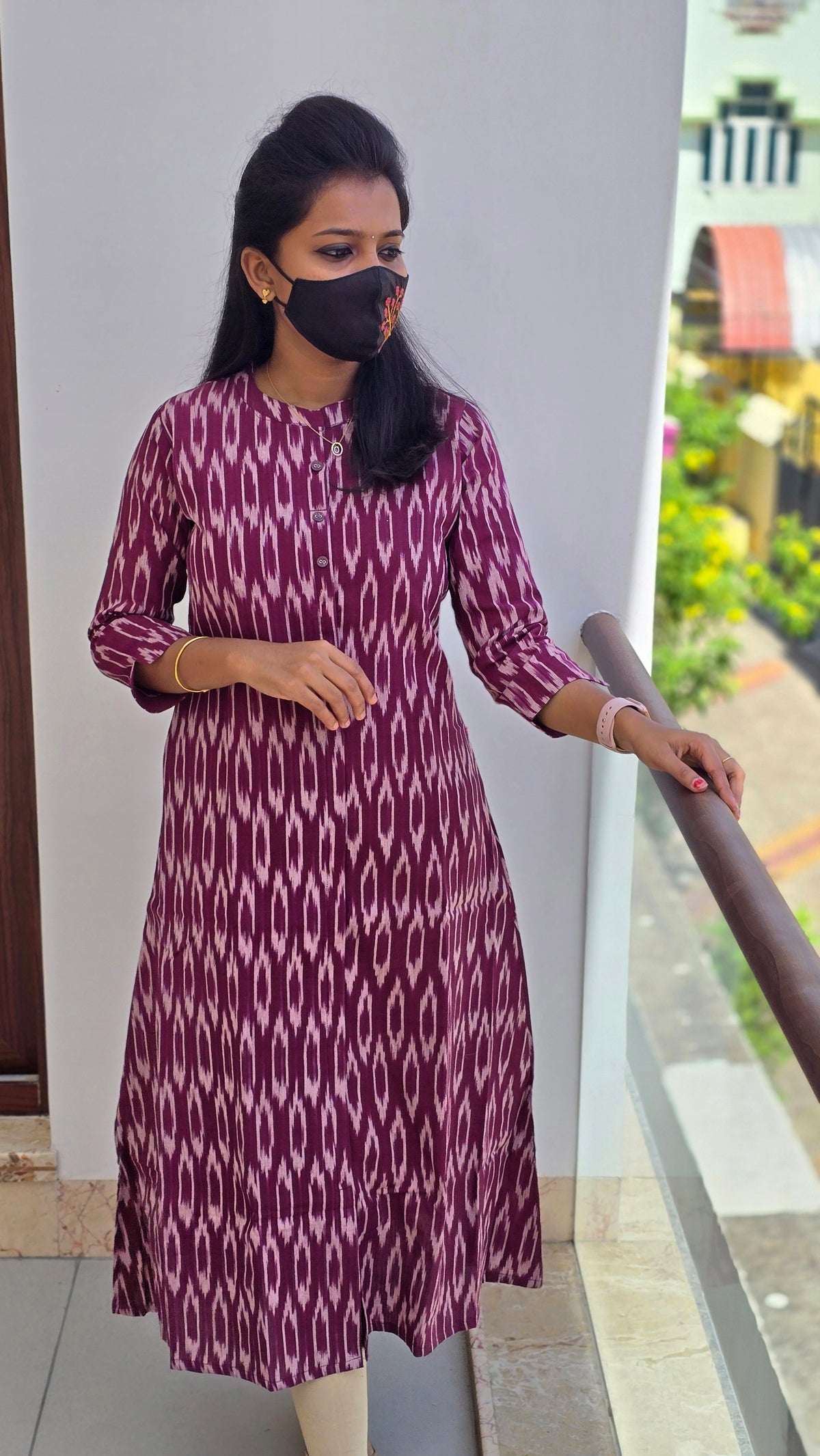 Ikkat Cotton Kurti (2422)