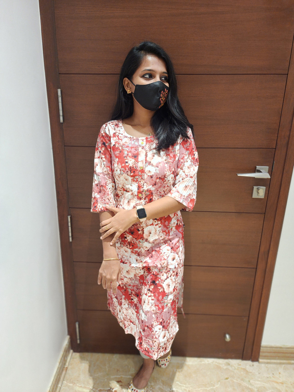 Office Wear Popcorn Kurti (2600)(c2)