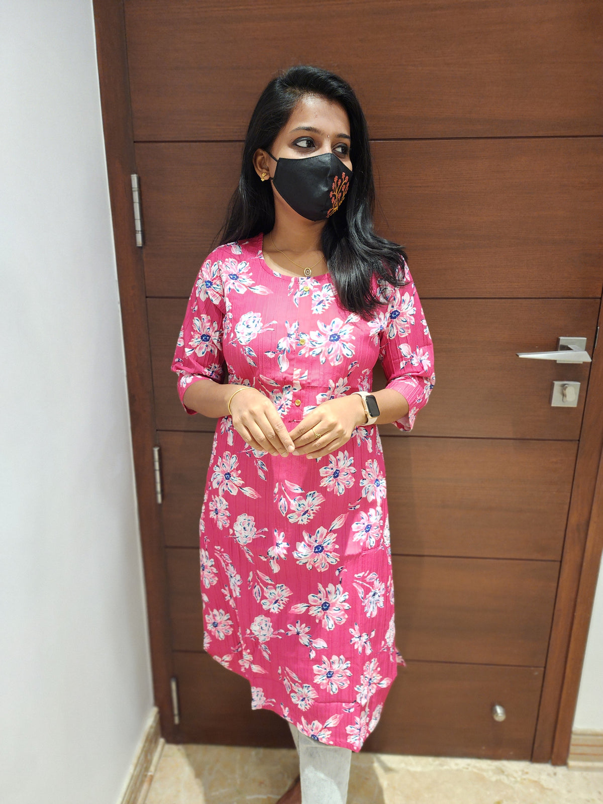 Office Wear Popcorn Kurti (2725)(c3)