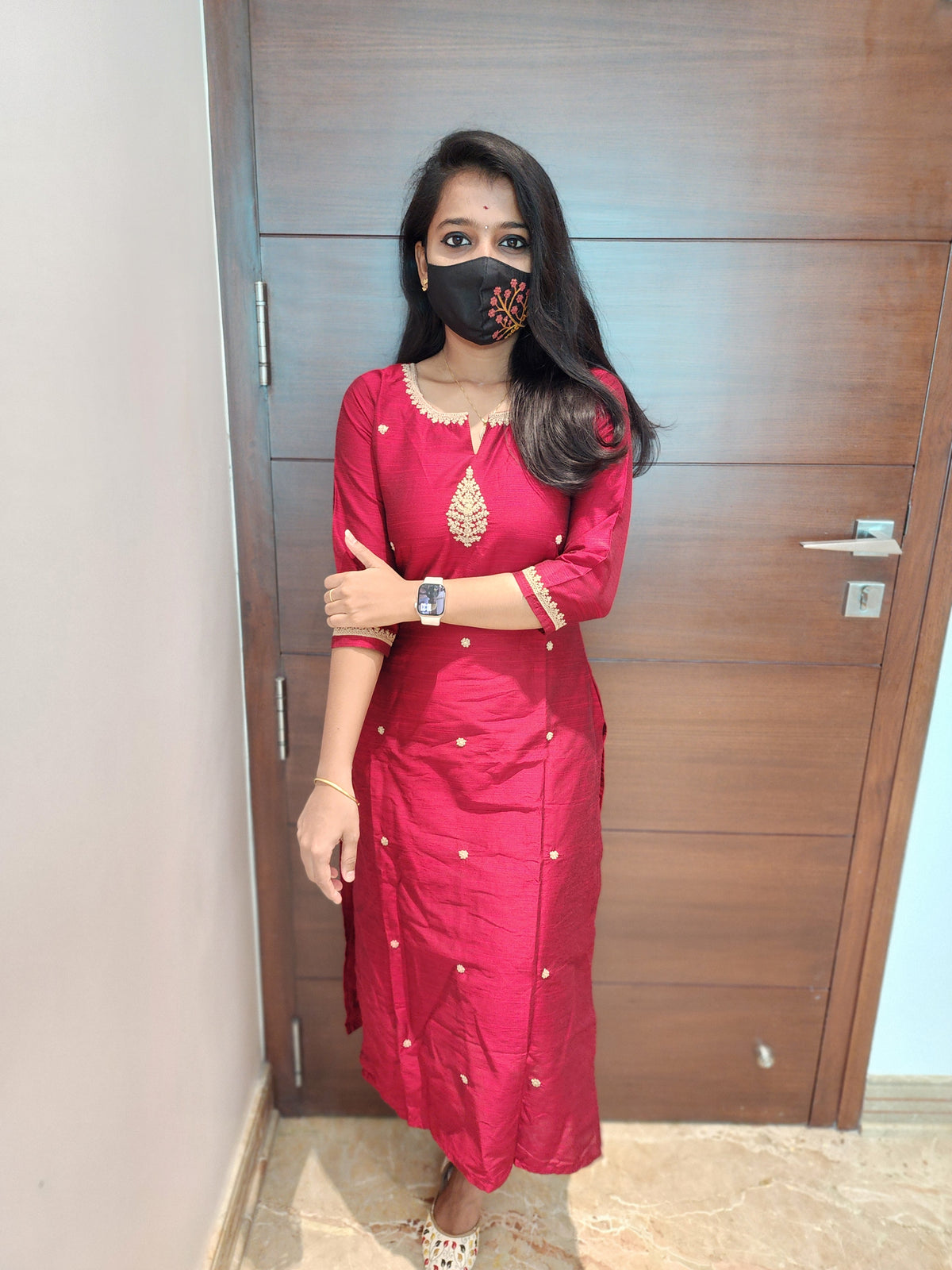 Office Wear - Embroidery kurti(13903)