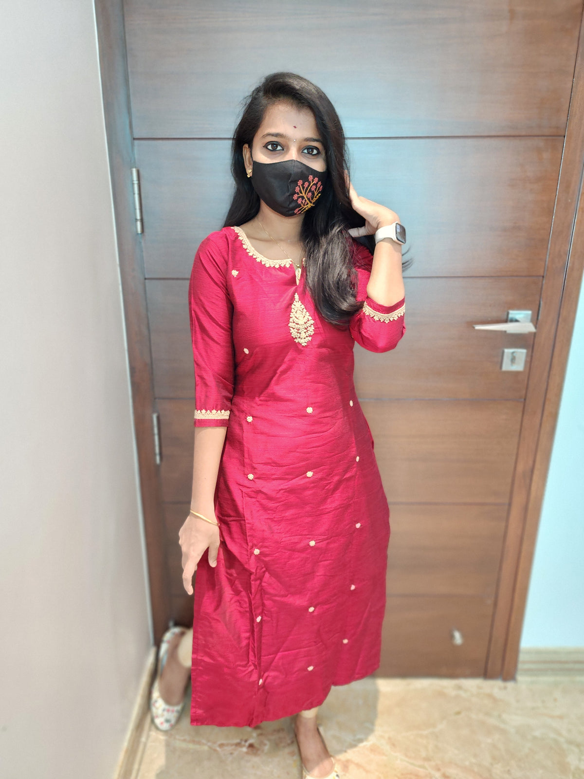 Office Wear - Embroidery kurti(13903)