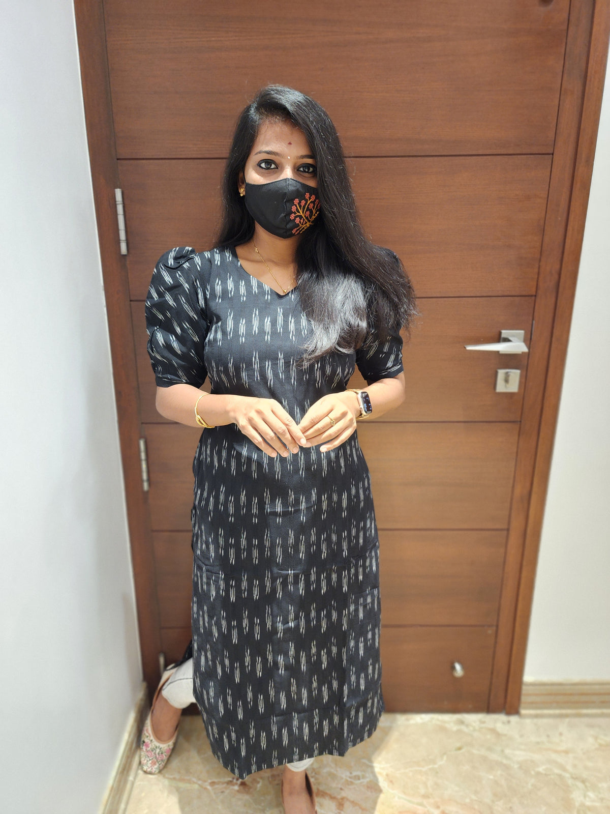 Ikkat Cotton Kurti (4825)