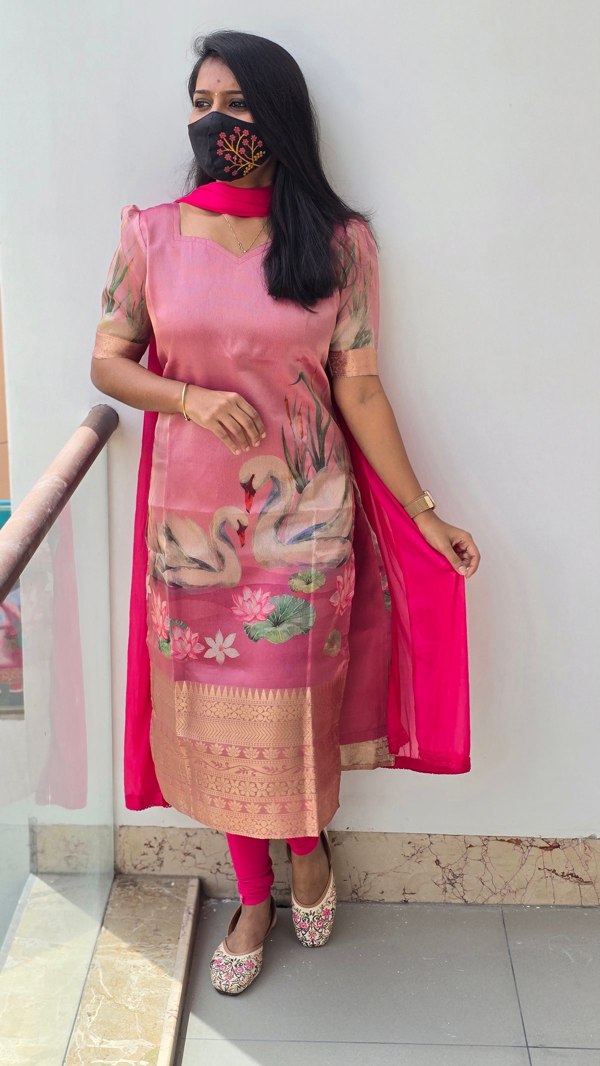 Casual Wear Kurti(5426)(Pink Swan)