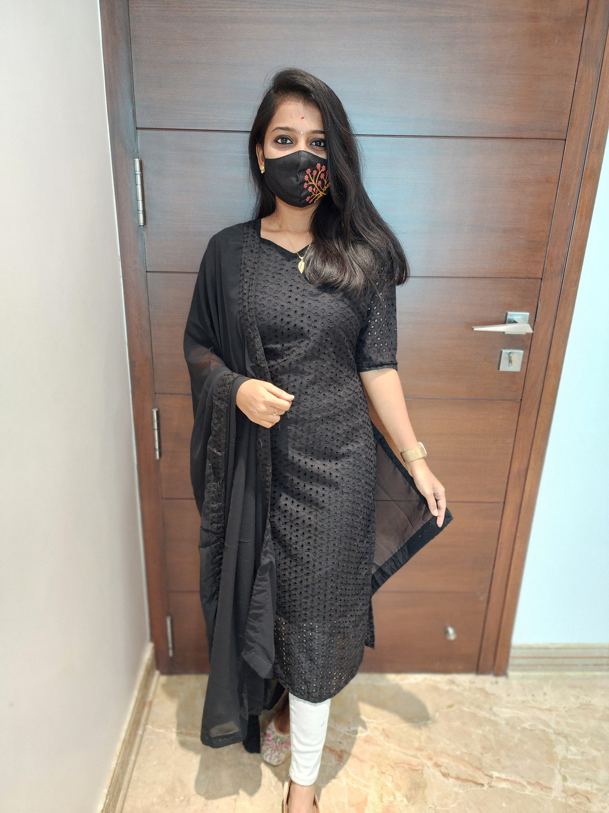 Salwar Set (kurti+Dupatta)(5647)