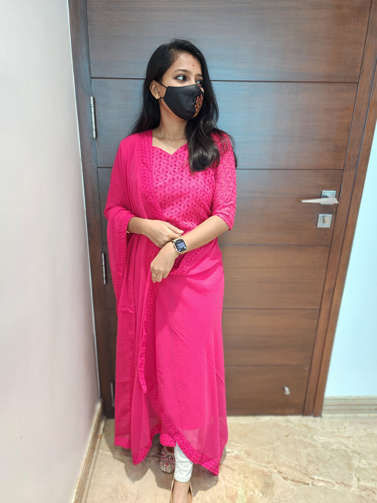 Salwar Set (kurti+Dupatta) (5649)