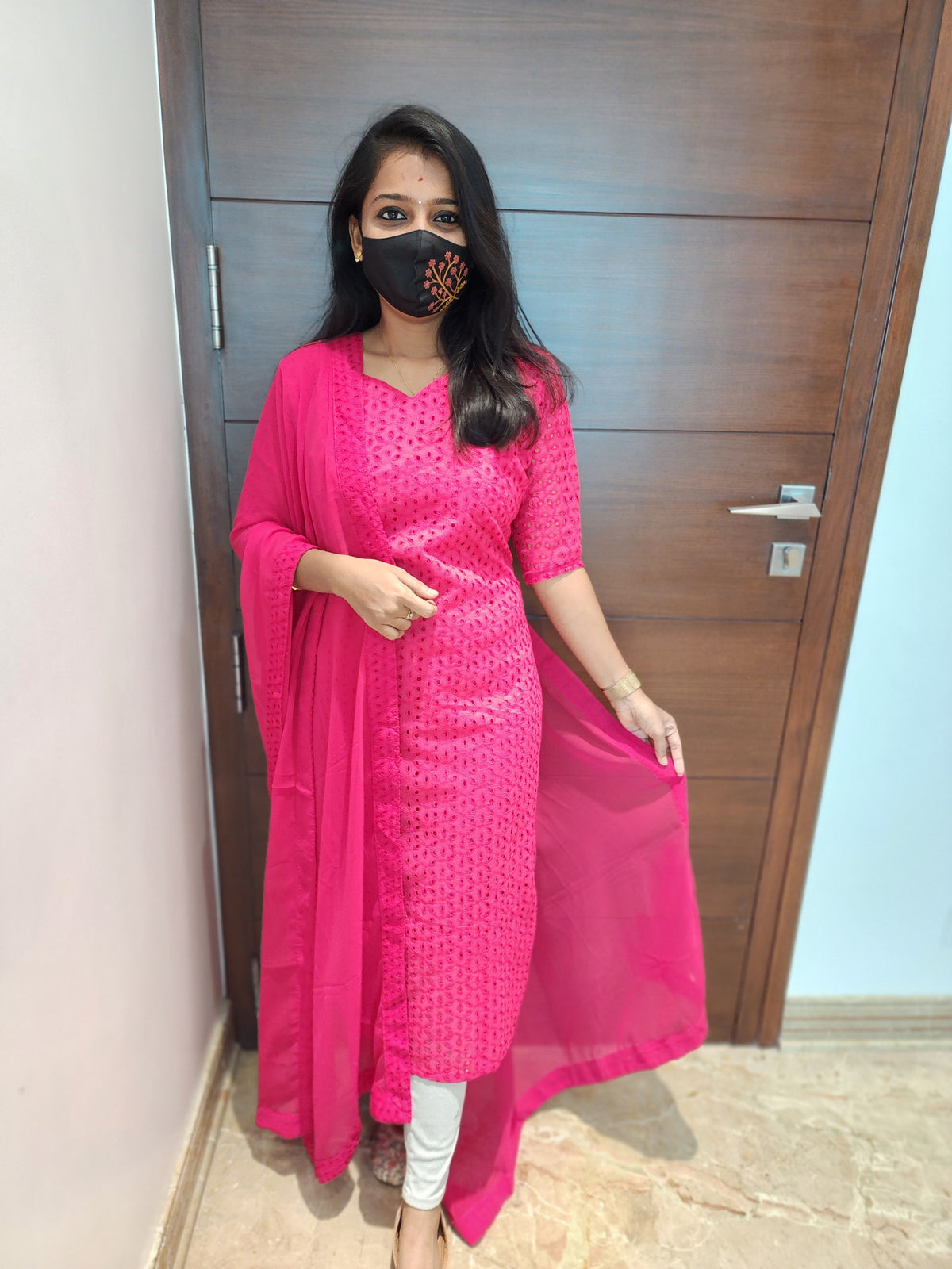 Salwar Set (kurti+Dupatta) (5649)