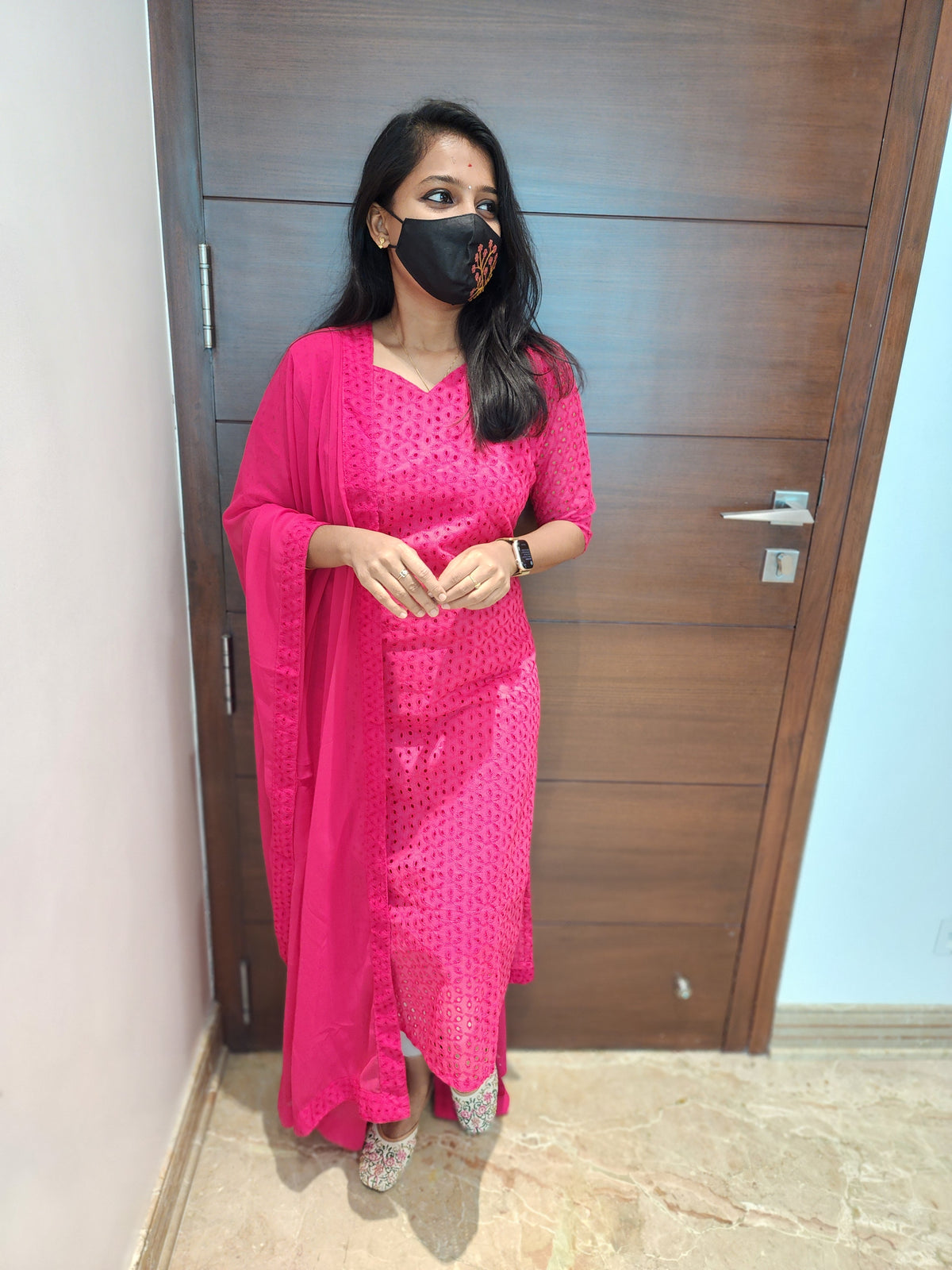 Salwar Set (kurti+Dupatta) (5649)