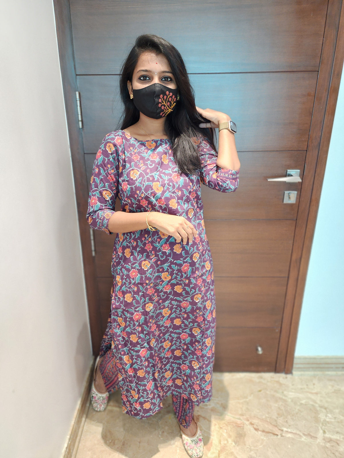 Cord set (pant & top) (5818)(c)