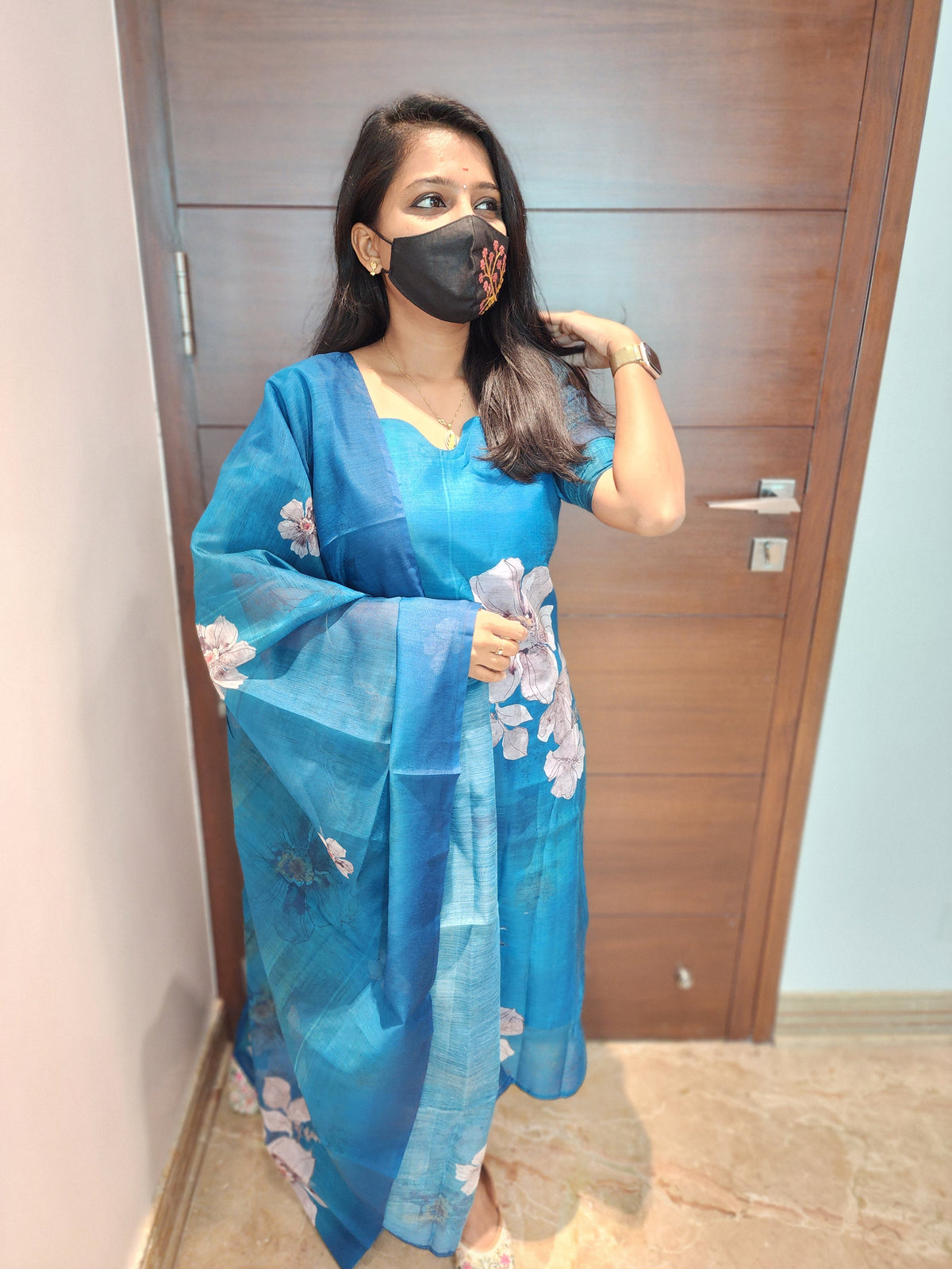 Salwar Set (kurti+Dupatta) (5666)