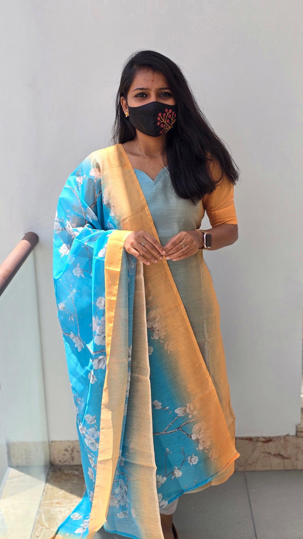 Salwar Set (kurti+Dupatta) (5719)