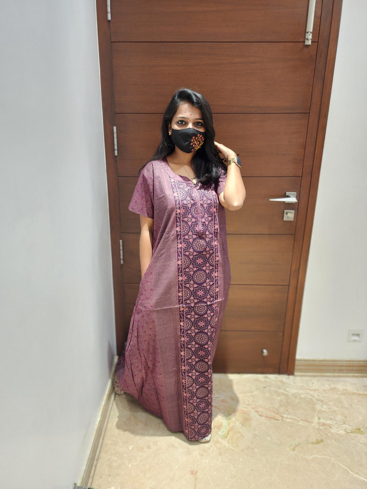 Chudi fit night +dupatta(free) (446)