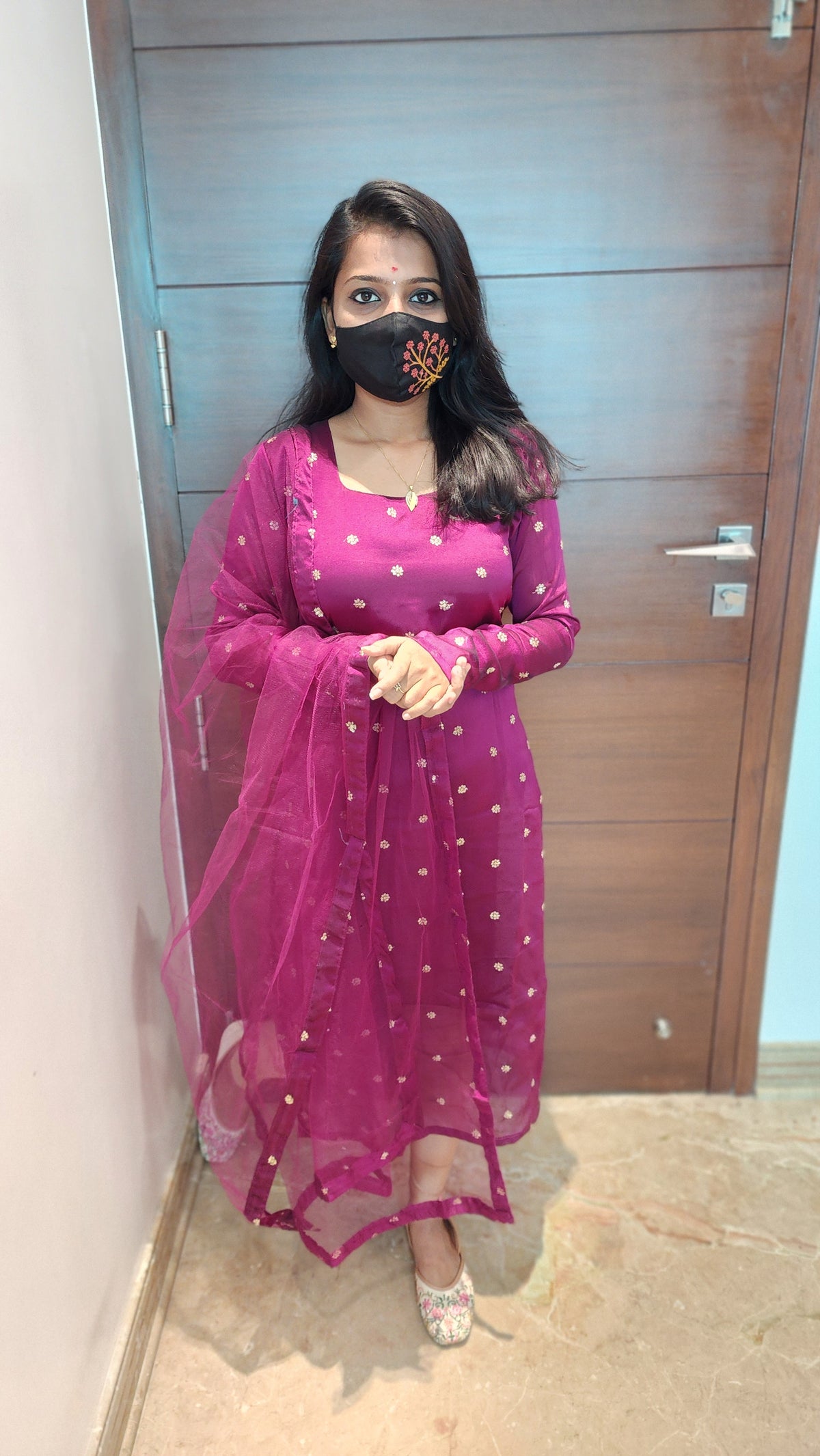 Salwar set (Kurti+Net Dupatta) (6785)