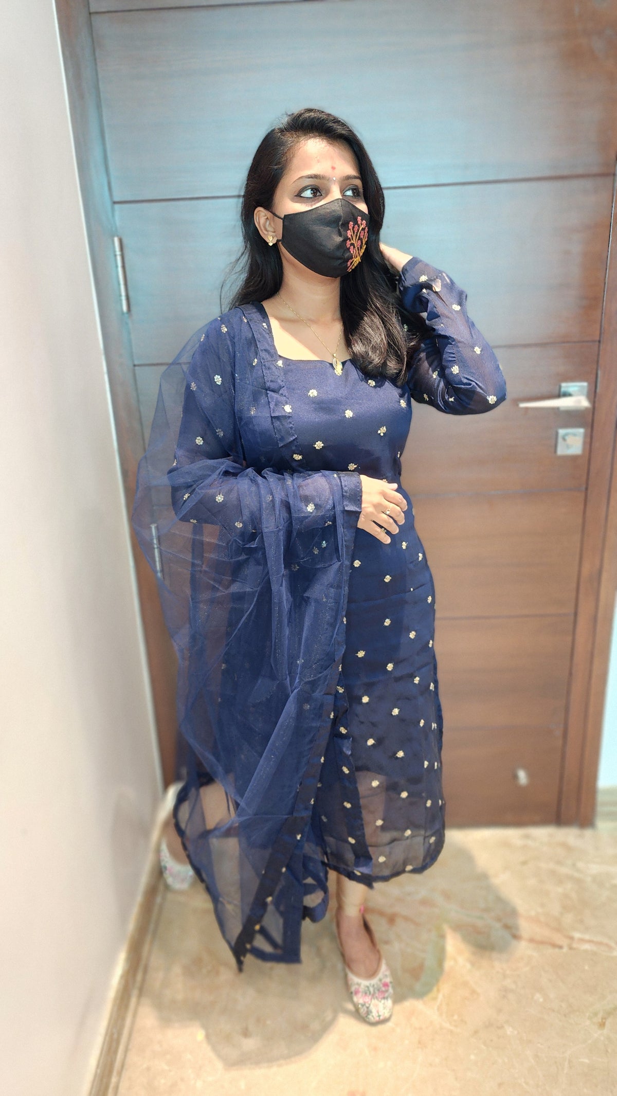 Salwar set (Kurti+Net Dupatta) (6786)