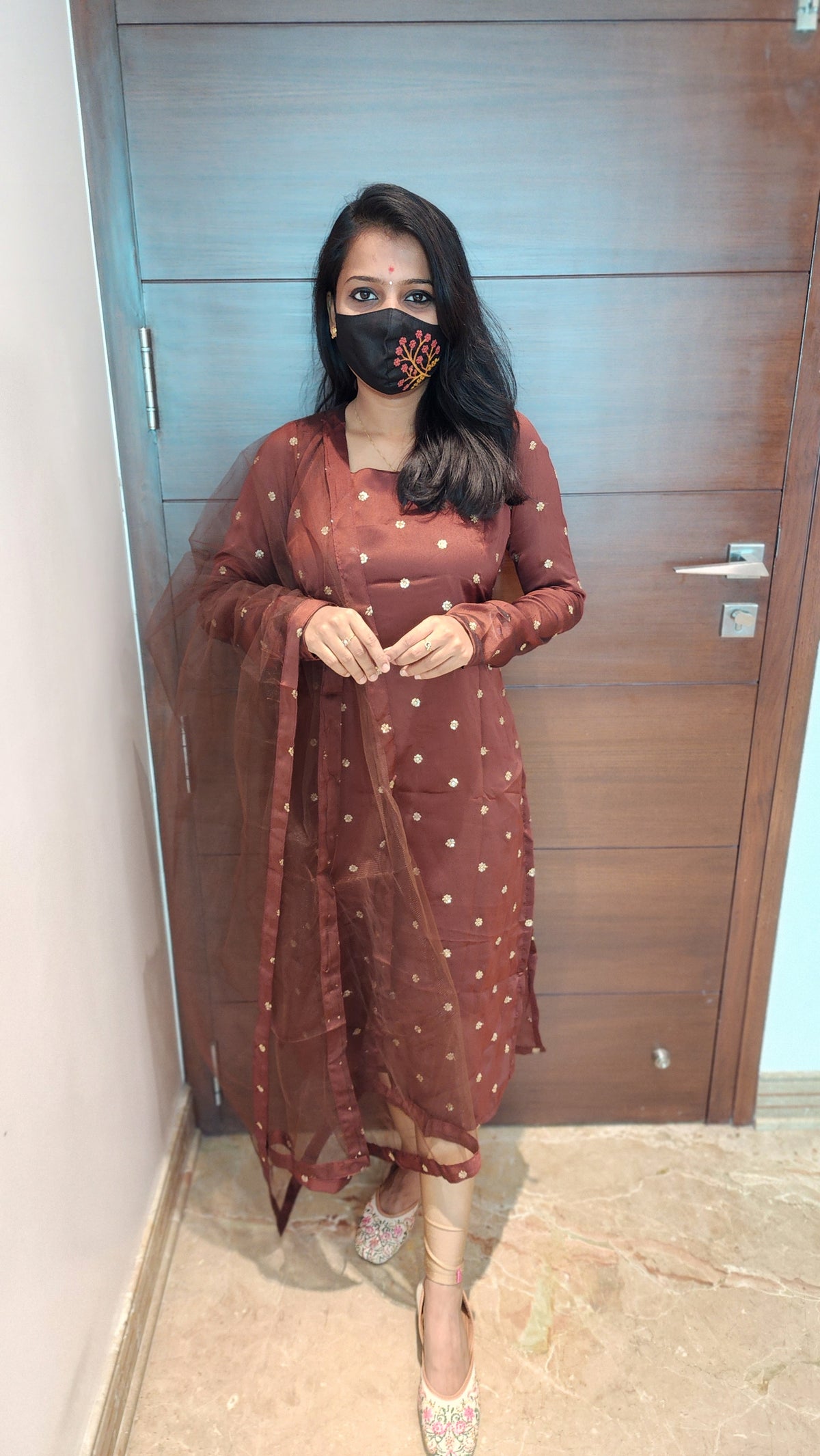 Salwar set (Kurti+Net Dupatta) (6788)