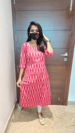 Ikkat Cotton Kurti (8066)