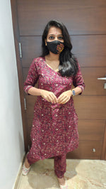 Ajrakh print-Cord set (7701)