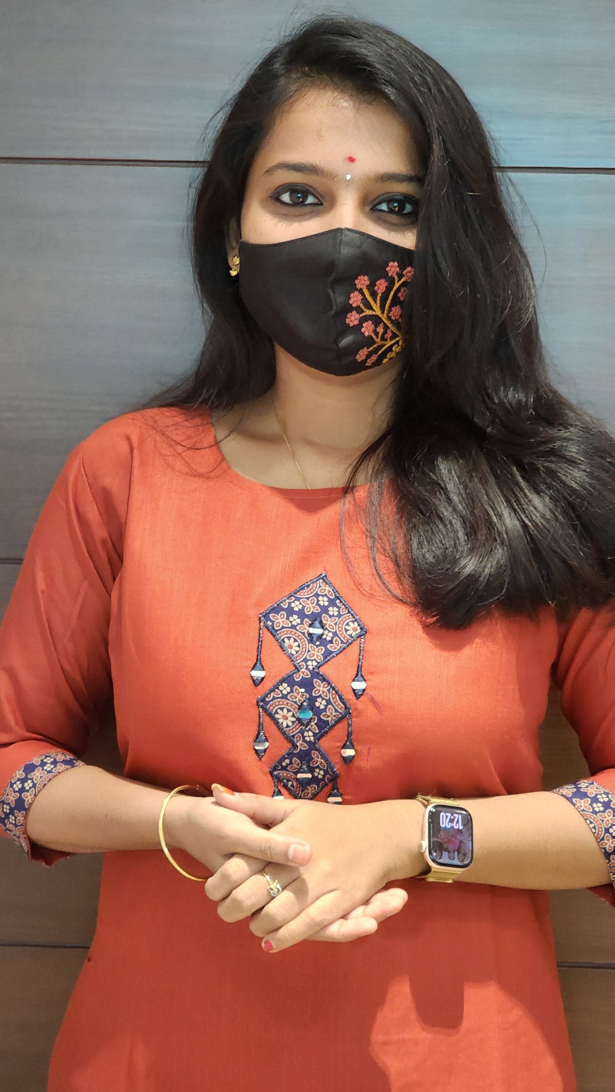 Hand embroidery kurti - Kite Theme (7907)