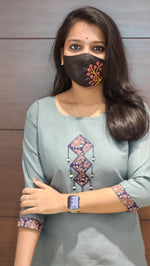 Hand embroidery kurti - Kite Theme (7908)