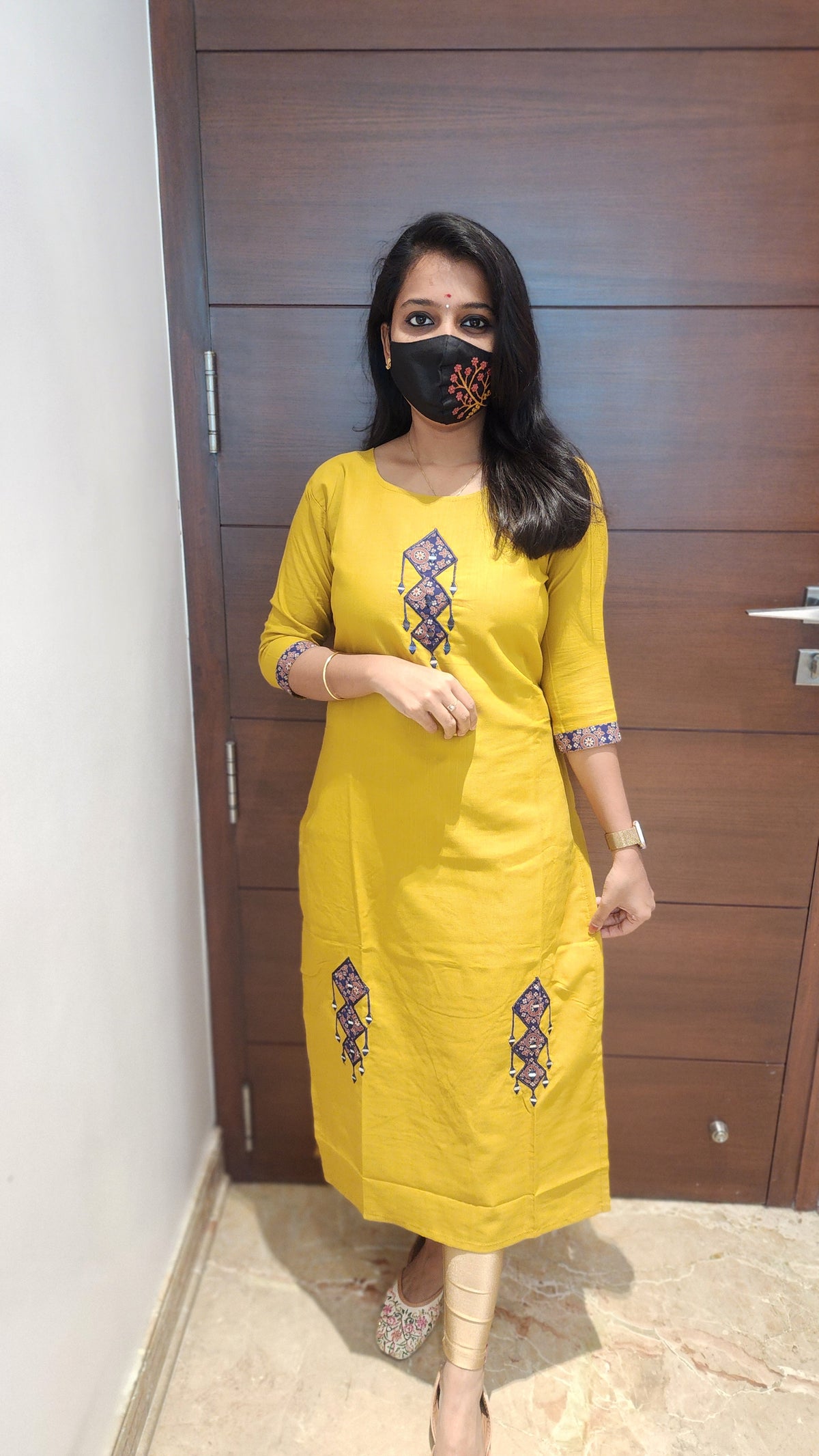 Hand embroidery kurti - Kite Theme (7909)