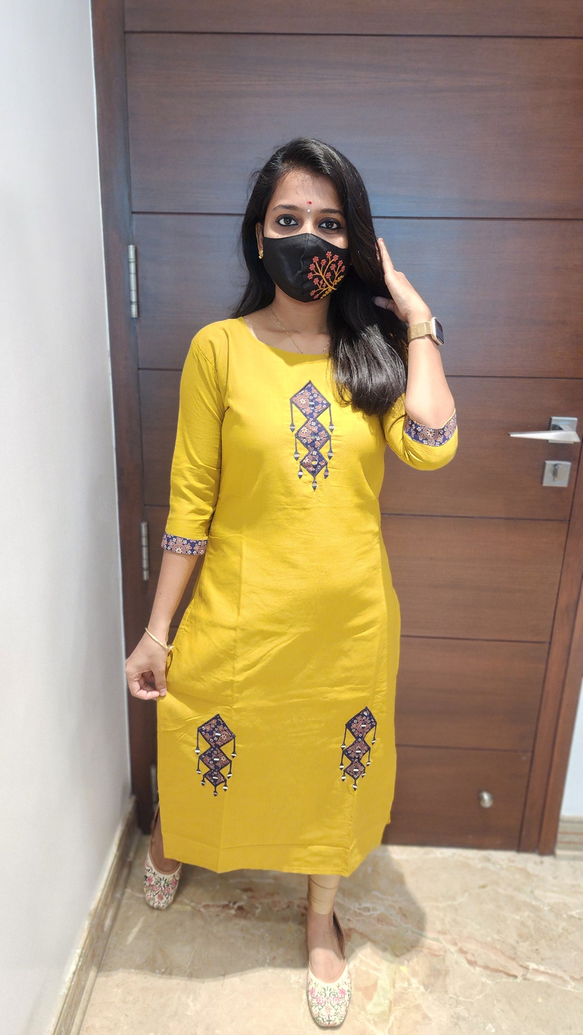 Hand embroidery kurti - Kite Theme (7909)