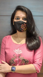 Hand embroidery kurti -Elephant Theme (7912)