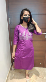 Hand embroidery kurti - Bird Theme (7916)