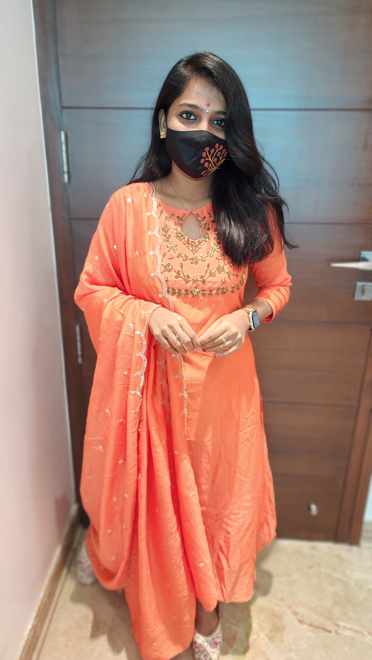 Sprinklez Coral Dream Kurti (8013)