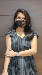 Serene Stripe Cotton Dress (8031)