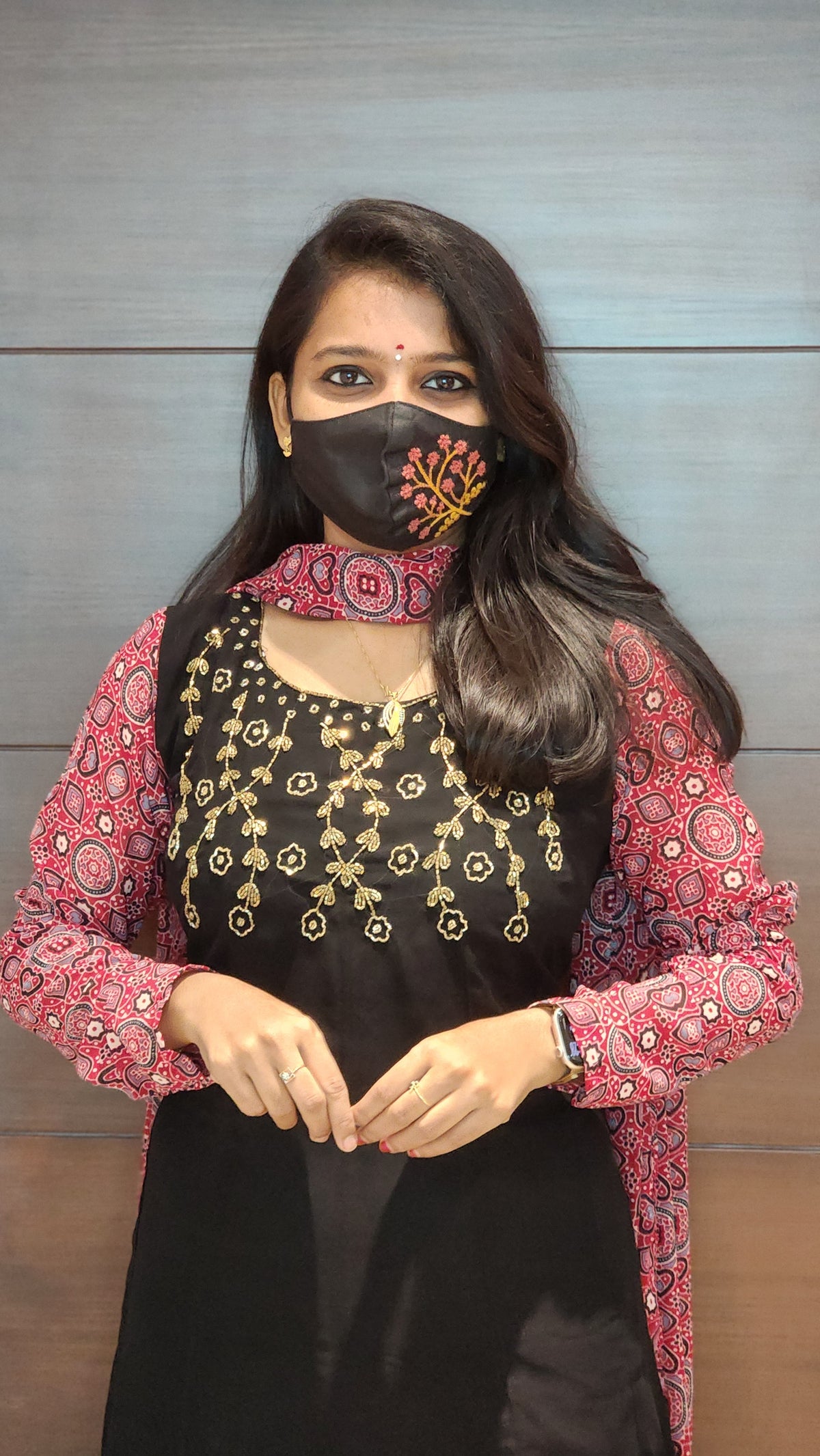 Ethnic Salwar Set (Kurti+Dupatta)(8070)