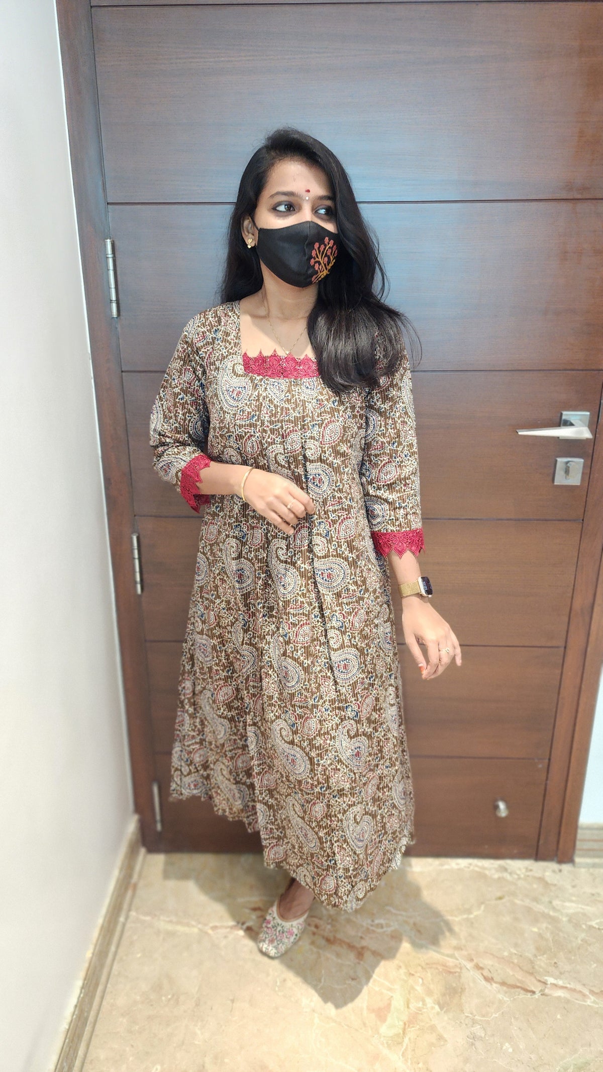 Ajrakh Print kurti (8095)