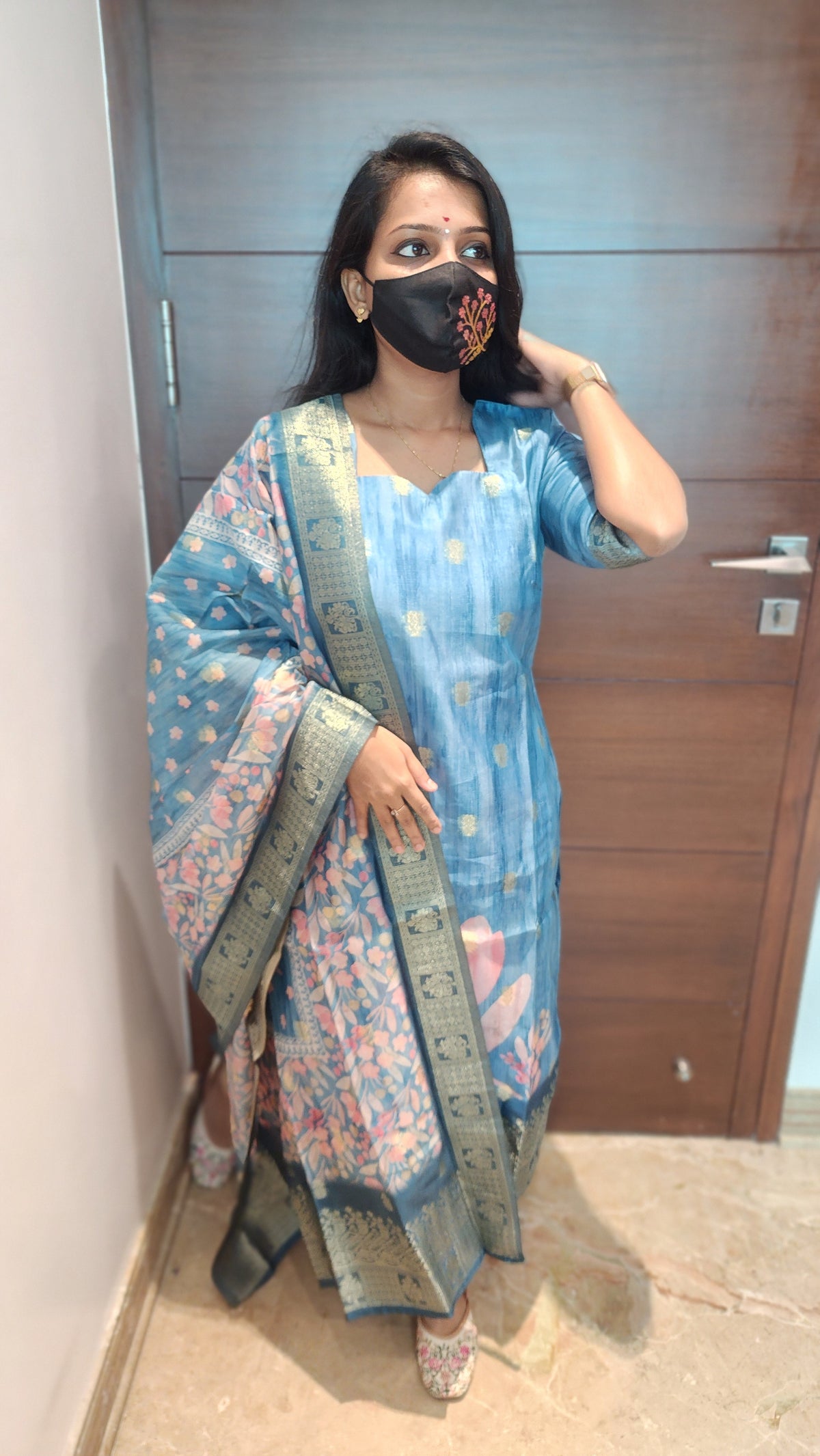 Salwar set (kurti +dupatta)(8140)c4