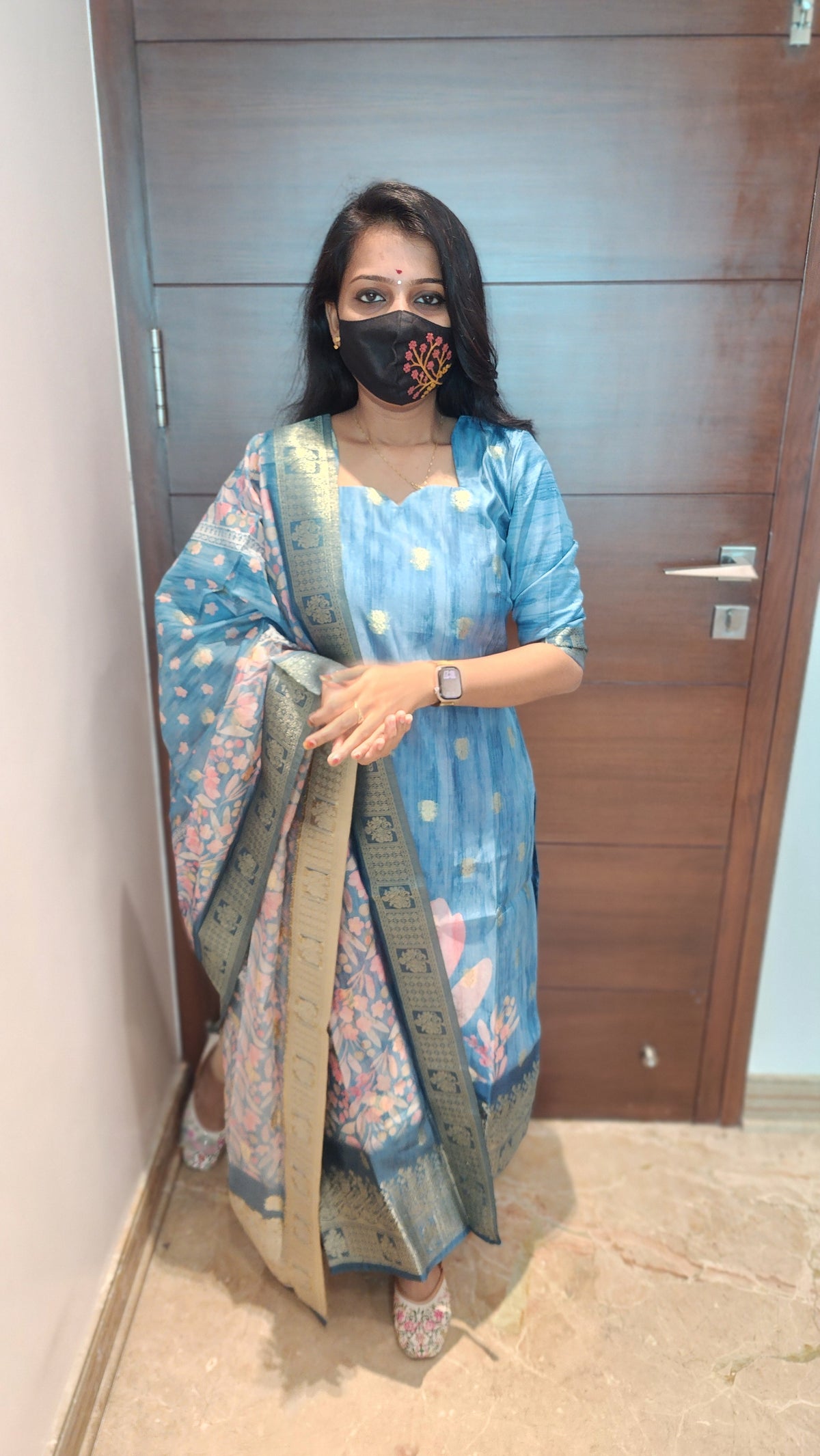 Salwar set (kurti +dupatta)(8140)c4