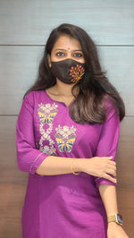 Hand embroidery kurti -Butterfly Theme(8315)