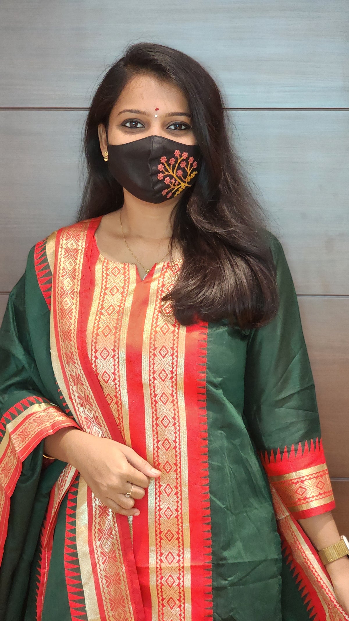 Salwar Set (kurti+Dupatta) (8394)