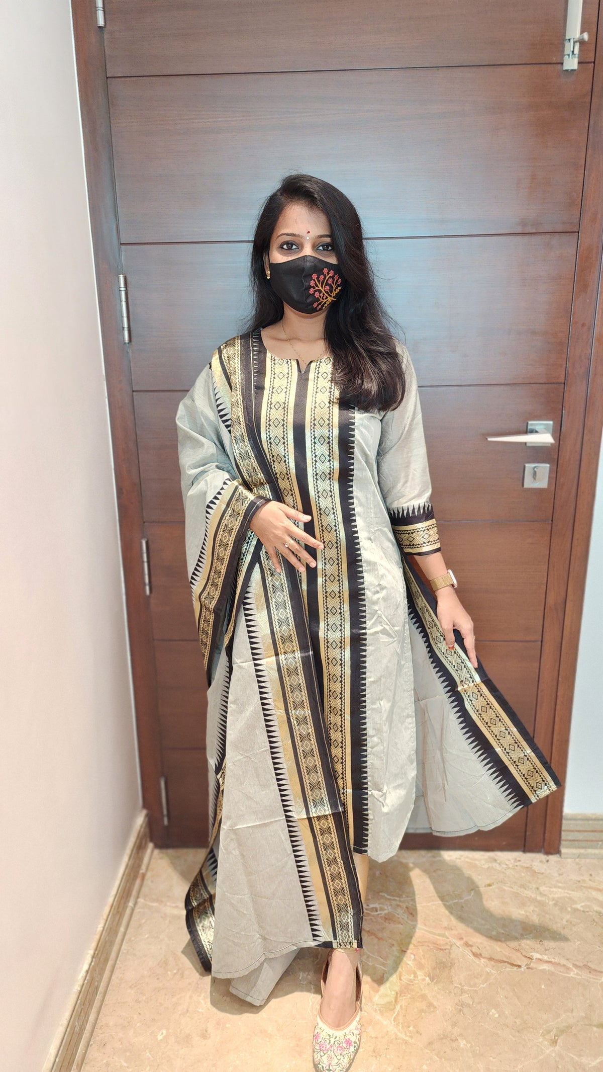 Salwar Set (kurti+Dupatta) (8391)