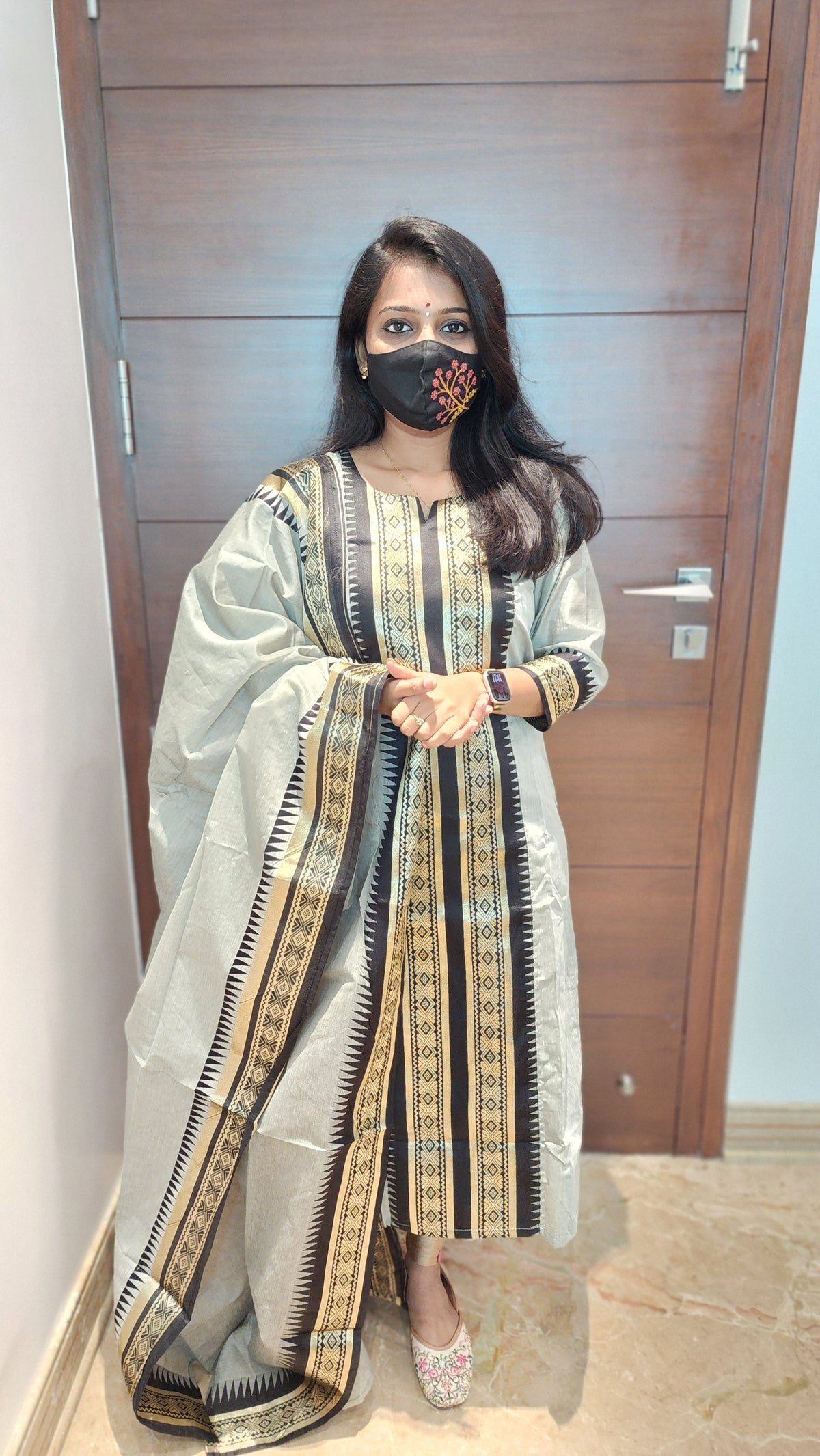 Salwar Set (kurti+Dupatta) (8391)