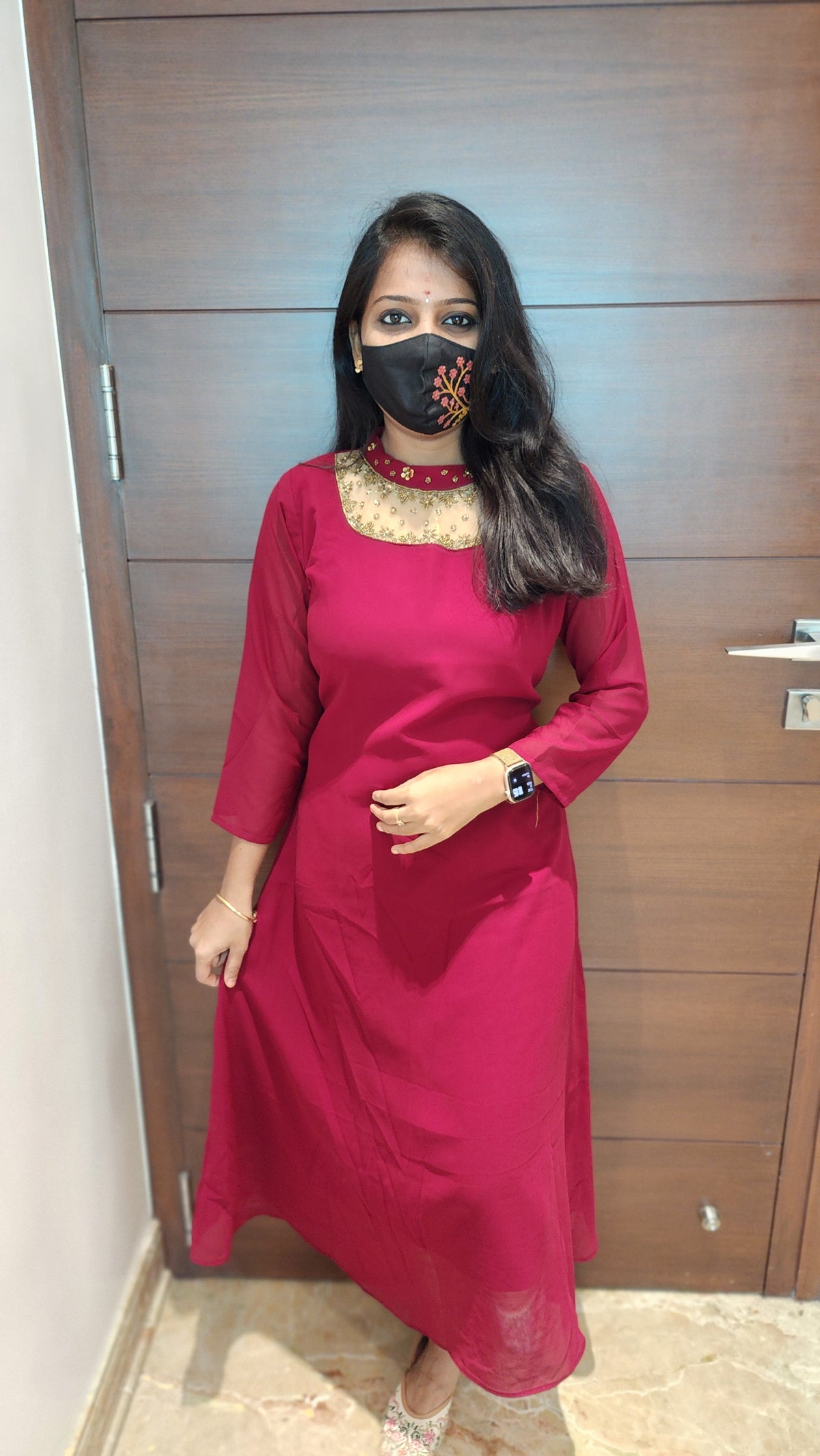 *Jewel Neck kurti (8876)*