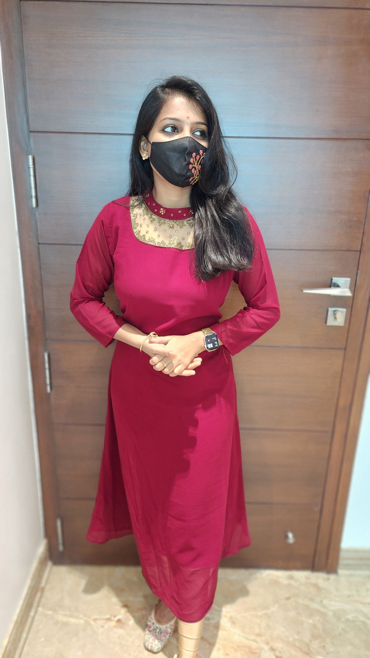 *Jewel Neck kurti (8876)*