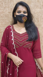 Ethnic Salwar set (Kurti+Dupatta) (9177)*